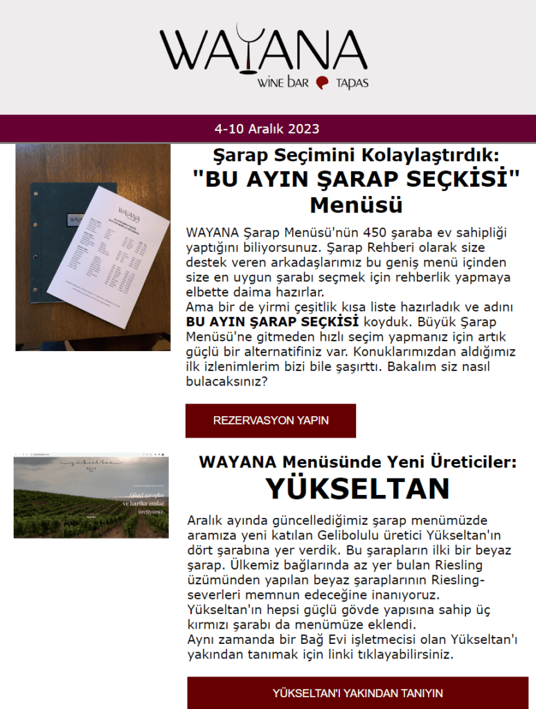 wayana aralık bülteni