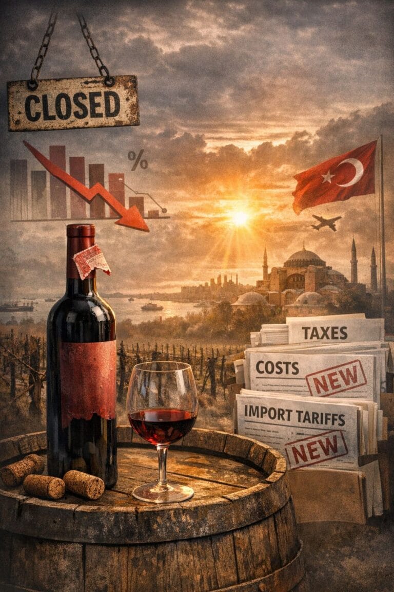 2025 şarap sektörünün aşağı yöne gidişi
