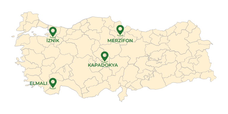 Türkiye haritasında teruarlar